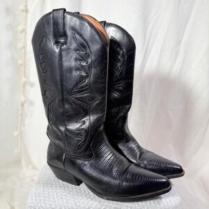 Hunt Club Black leather western Boots